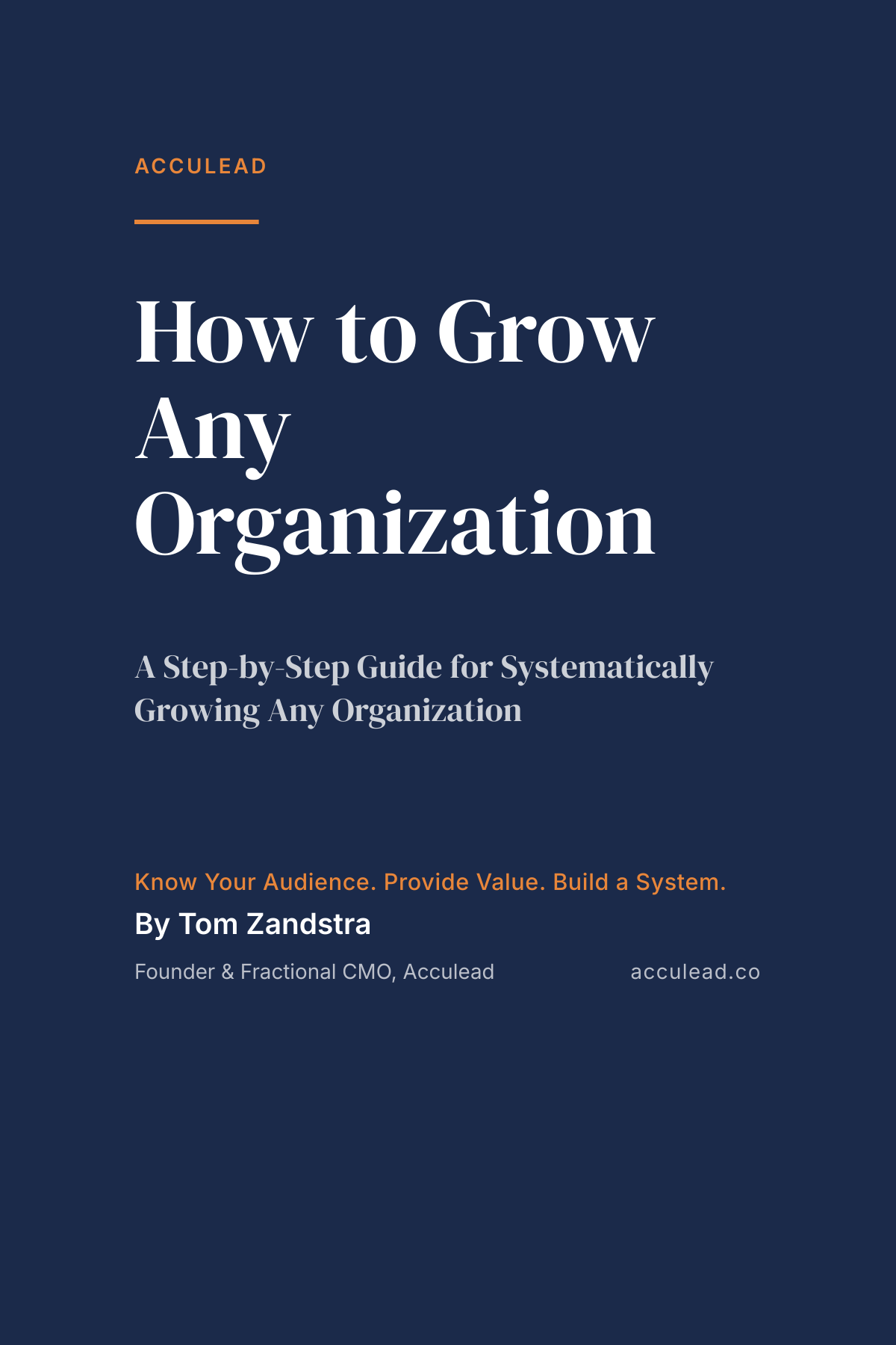 Cover of How to Grow Any Organization by Tom Zandstra